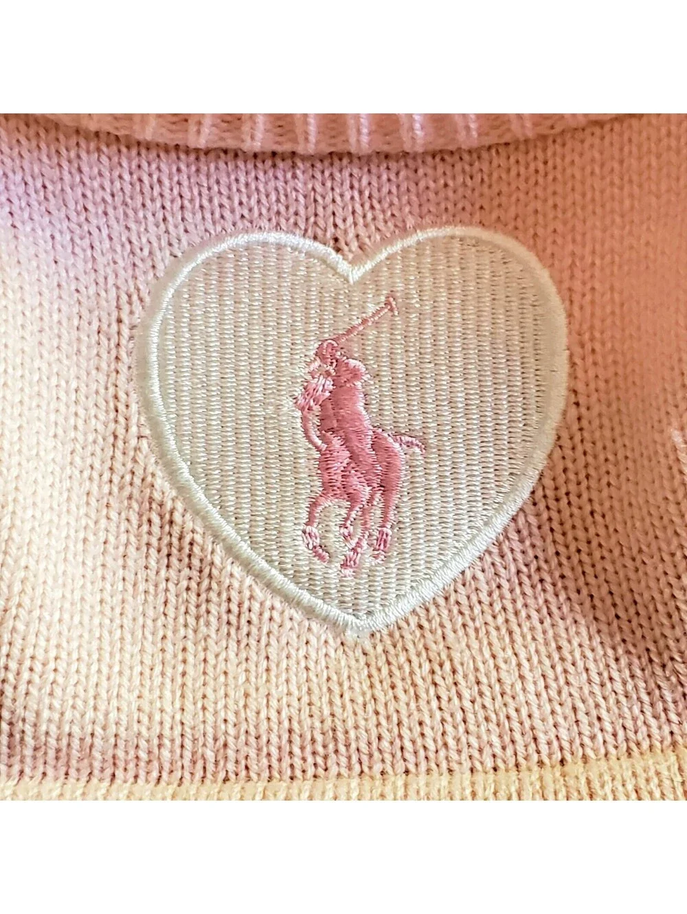 Polo Ralph Lauren Pink Heart Pony Logo Sweater 18